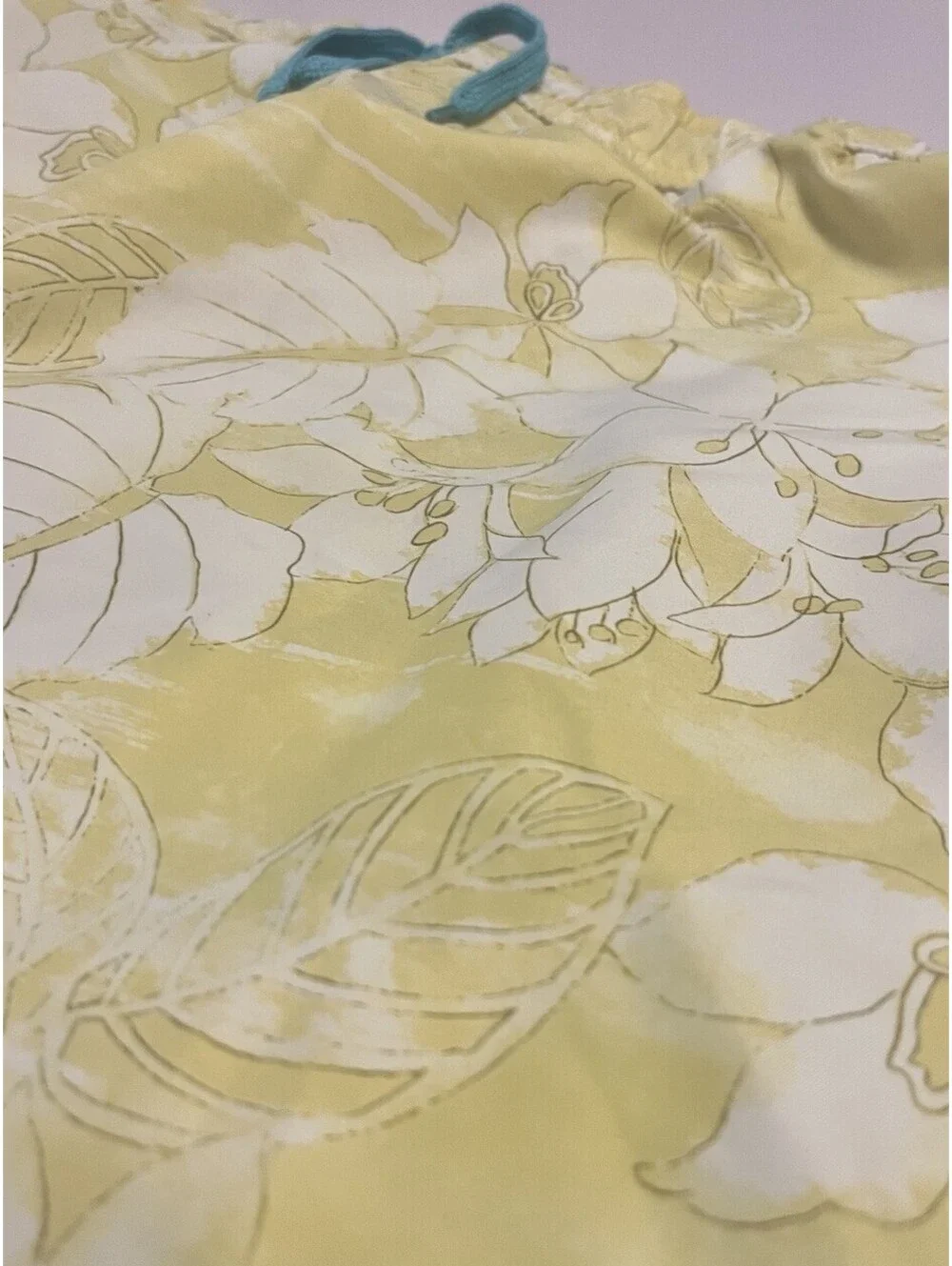 Tommy Bahama Relax Swim Trunks Mens 2XL Yellow Tropical Floral Board Shorts